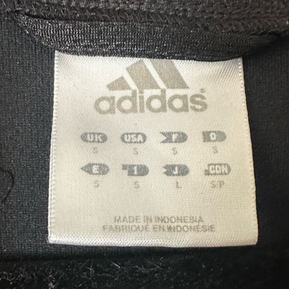RARE! Adidas Black and White Cropped Jacket Ruffled Edges S - Picture 5 of 6